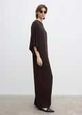 Jersey Kimono Dress Chocolate Brown