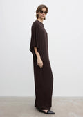 Jersey Kimono Dress Chocolate Brown