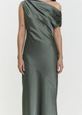 Vanessa Satin Dress Agave Green