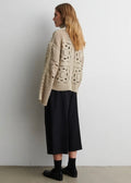 Crosette Knit Cardigan Beige