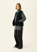 Cas Teddy Vest Dark Navy