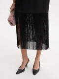 Mella Wool Mini Dress Black