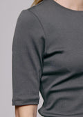 Marianne Rib Tee Volcanish