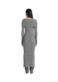 Amaya Knitted Dress Grey Melange