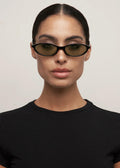 Hazel Solbrille Black & Light Green