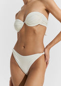 Twisted Bikini Bottom Creme White Badetøy