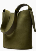 The Norma Tote Moss Green Suede