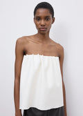 Rouched Tube Top White