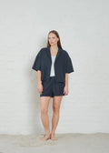 Ash Quilted Gauze Shorts Navy