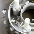 Girlander Leaf White & Silver