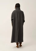 Clooney Neck Coat Grey Melange