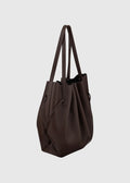 Scallop Tote Espresso Pebble Grained Leather