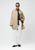 Marine Oversized Trench Coat Jet Khaki