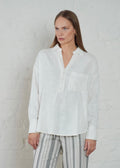 Hills Linen Blend Shirt Off-white