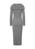 Amaya Knitted Dress Grey Melange