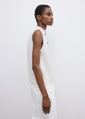 Sleeveless Knit Top Cashmere Blend