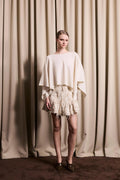 Iben Enzo Merino Poncho Ivory White
