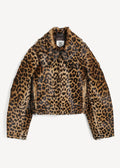 Rowani Shearling Calf Jacket Leopard