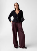 Amelia Wool Trouser Burgundy