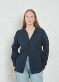 Rocha Crinkled Shirt Dk Navy