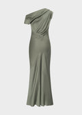 Vanessa Satin Dress Agave Green