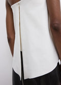 Rouched Tube Top White