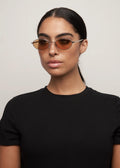 Rosie Solbrille Silver & Brown