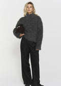 Ritva Knitted Sweater Dk Gry Melange
