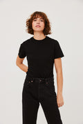 Marianne Rib Tee Black