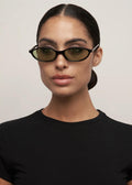 Hazel Solbrille Black & Light Green