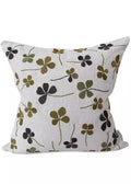 Clover Embroidered Cushion Cover