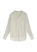 Hills Linen Blend Shirt Ecru Melange