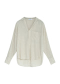 Hills Linen Blend Shirt Ecru Melange