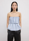 Sculpted Tube Top Dove Blue