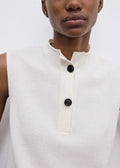Sleeveless Knit Top Cashmere Blend