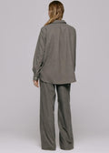 Sophie Wool Blend Shirt Grey Stripe