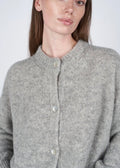 Fuzzy Cardigan Light Grey
