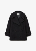 Wool Pea Coat Navy Blue