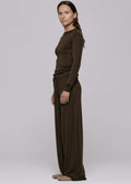 Ninni Wool Pant Charcoal Brown