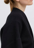 Short Wool Cardigan Black