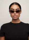 Lulu Solbrille Olive & Brown
