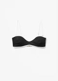 Ribbed Bikini Top Black Badetøy