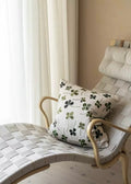 Clover Embroidered Cushion Cover