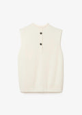 Sleeveless Knit Top Cashmere Blend