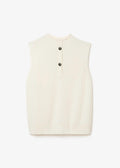 Sleeveless Knit Top Cashmere Blend