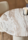 Erie Cafe Table | Ivory Nature Marble Tabletop