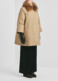 Padded A-line Parka Green