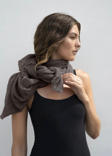 Milano Luxury Scarf Dark Brown