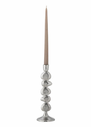 Metina Candle Holder Silver Aluminum