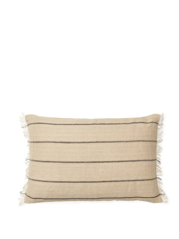 Calm Cushion Cover - Rectangular- Camel/Black